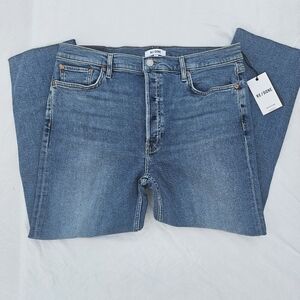 RE/DONE 70's STOVE PIPE High Rise Straight Leg LIGHT WASH JEANS SIZE 32